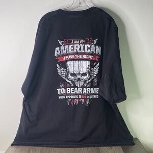 American Bear Arms Black Graphic Men's T-Shirt Size 4XL - 1310
